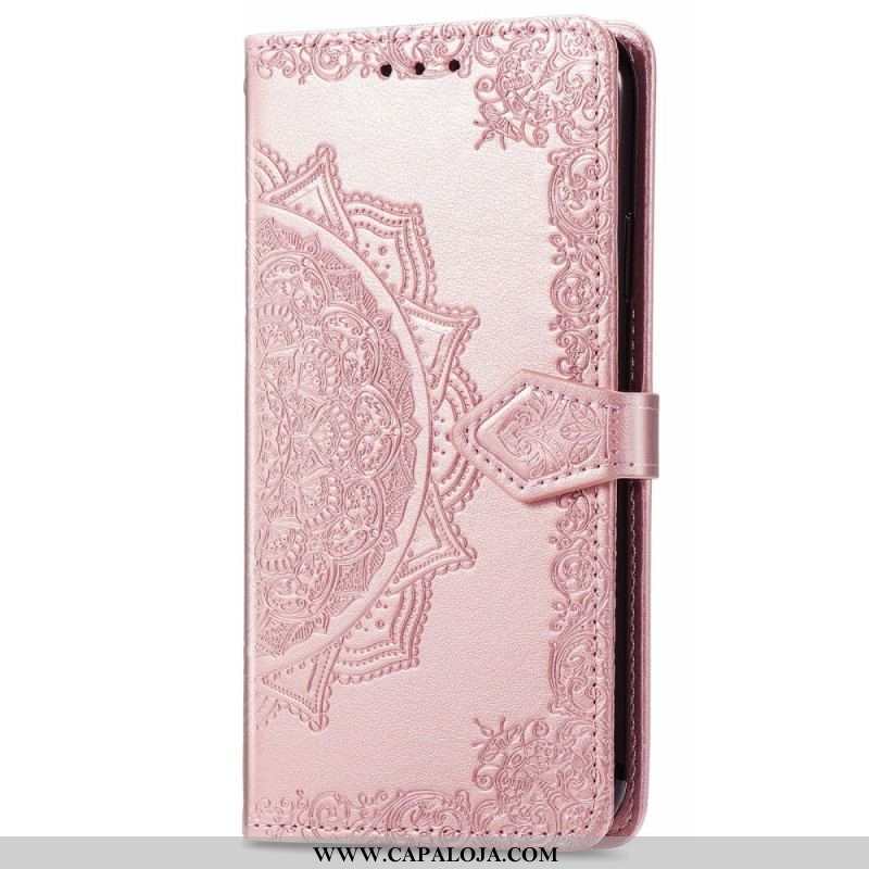 Capa Folio Para Xiaomi 12 Pro Mandala Idade Média