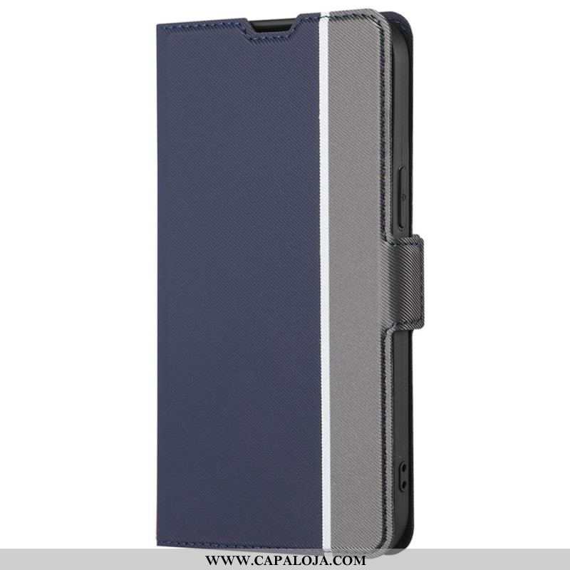 Capa Folio Para Xiaomi 13 Bicolor Ultra Fino