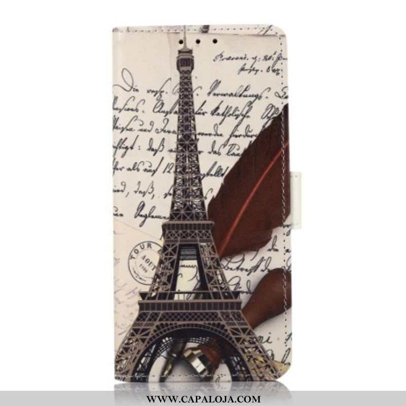 Capa Folio Para Xiaomi 13 Pro Torre Eiffel