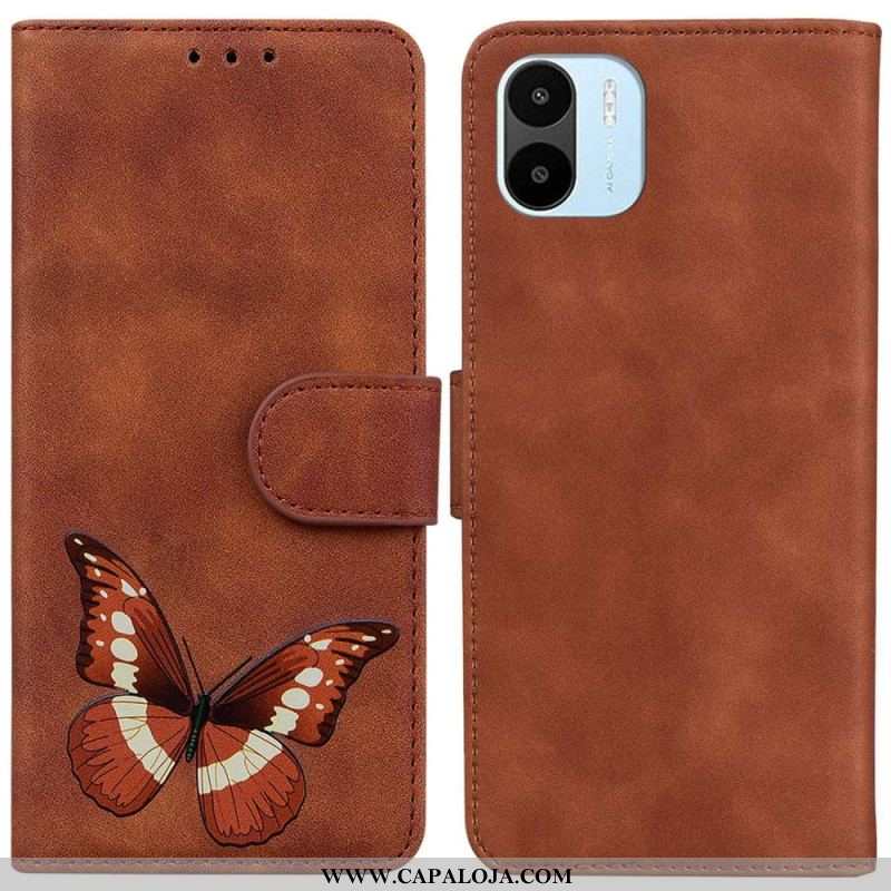 Capa Folio Para Xiaomi Redmi A1 Borboleta