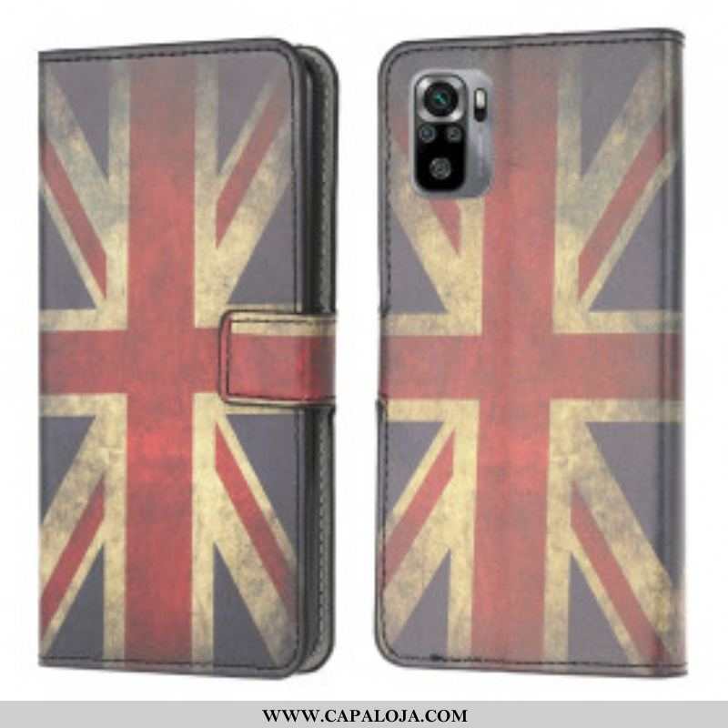 Capa Folio Para Xiaomi Redmi Note 10 / 10S Bandeira Da Inglaterra