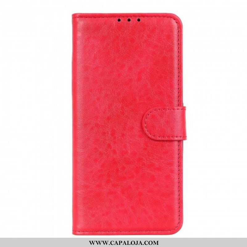 Capa Folio Para Xiaomi Redmi Note 10 5G Couro Sintético Texturizado