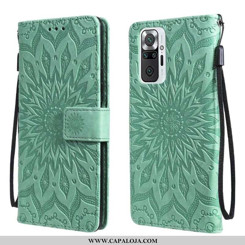 Capa Folio Para Xiaomi Redmi Note 10 Pro Flor Do Sol