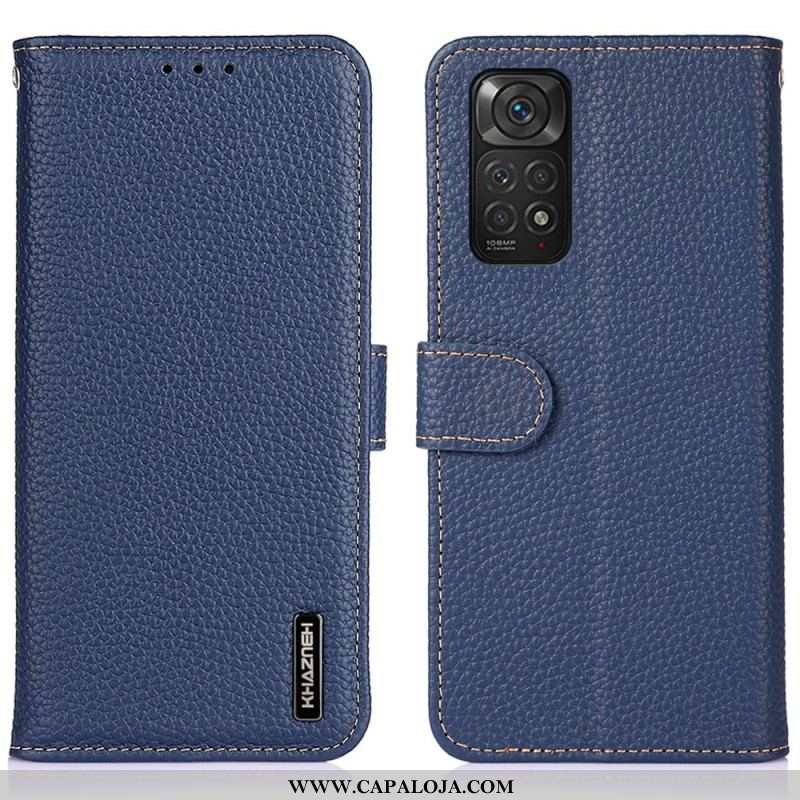 Capa Folio Para Xiaomi Redmi Note 11 / 11S Khazneh Lichia Couro