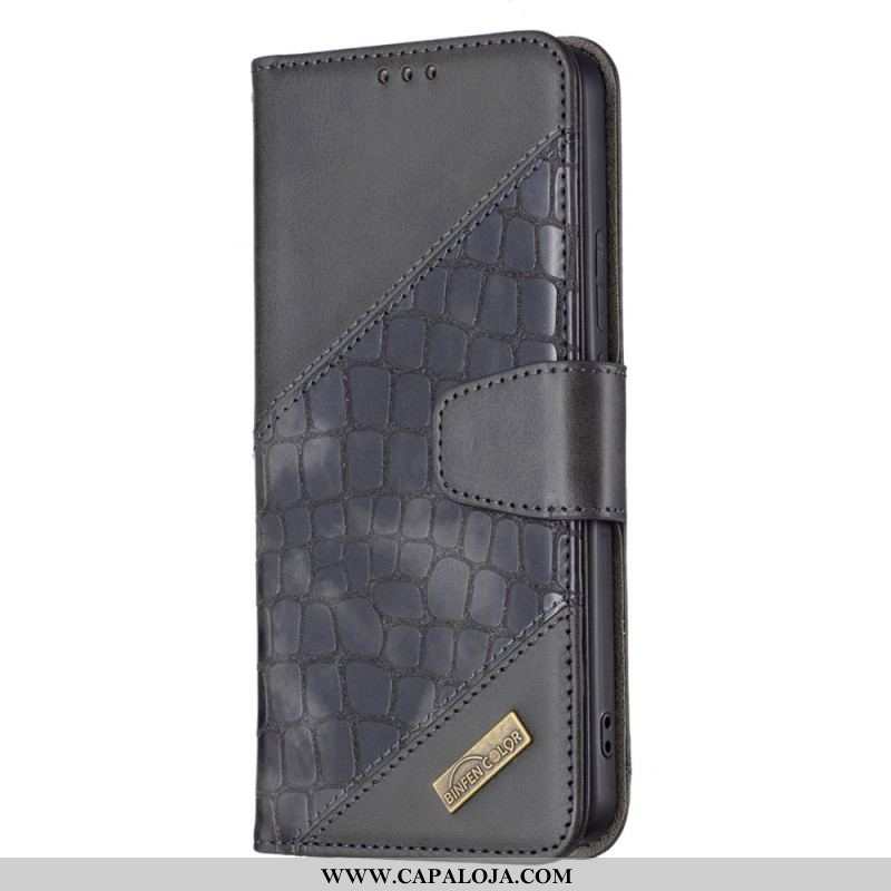 Capa Folio Para Xiaomi Redmi Note 11 Pro Plus 5G Estilo De Pele De Crocodilo Binfen Color