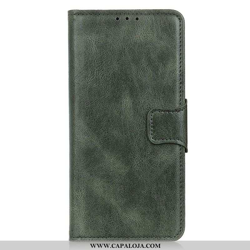 Capa Folio Para Xiaomi Redmi Note 12 4G Fecho De Couro Estilo Reversível