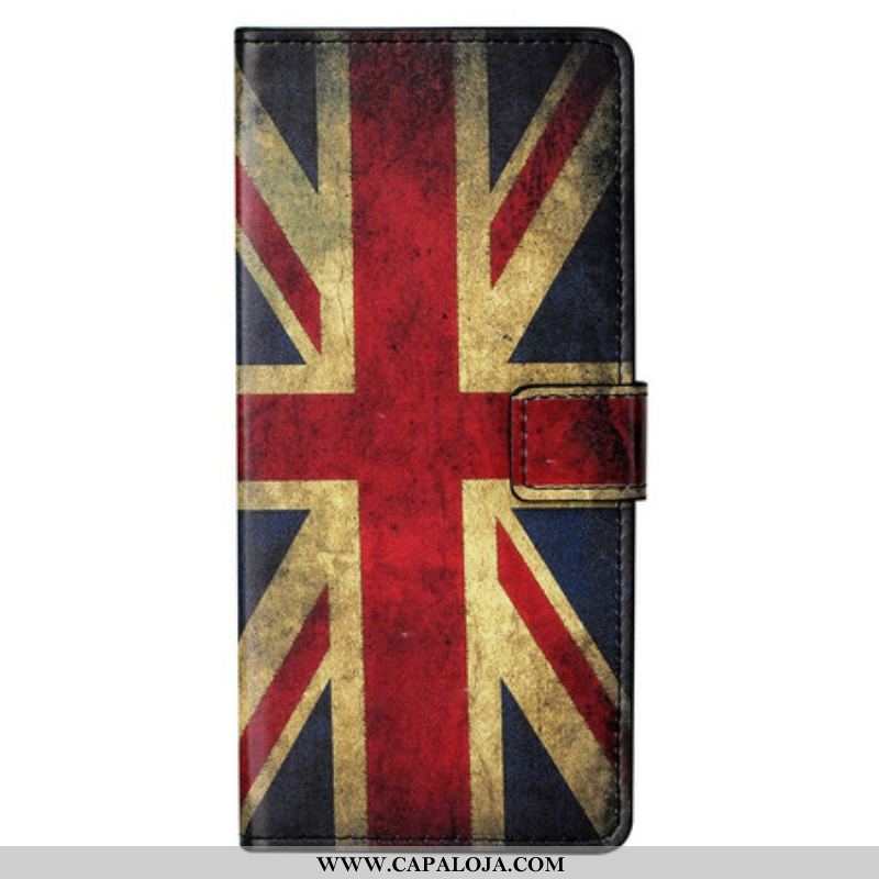 Capa Folio Para iPhone 13 Pro Max Bandeira Da Inglaterra