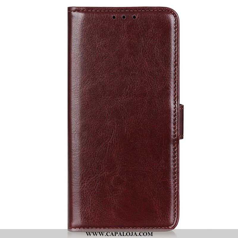 Capa Folio Para iPhone 13 Pro Max Refinamento De Couro Sintético