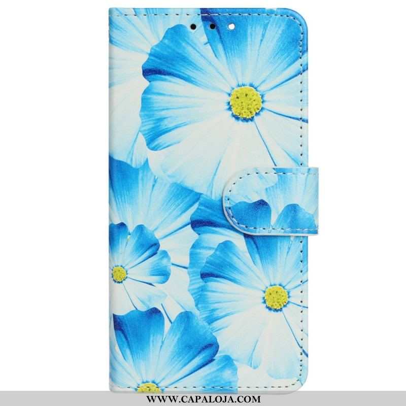 Capa Folio Para iPhone 14 Flores