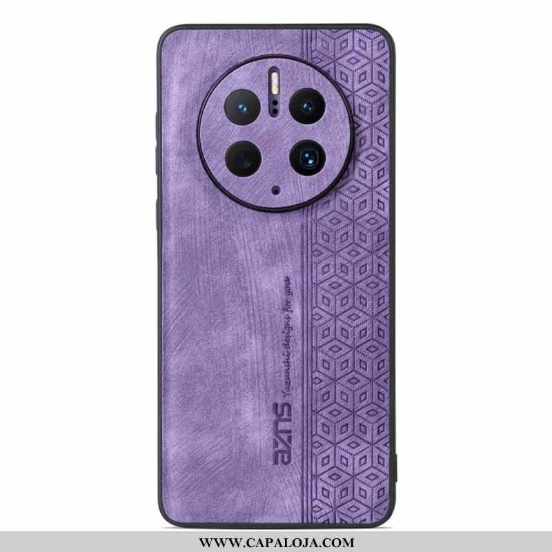 Capa Para Huawei Mate 50 Pro Efeito Couro Azns