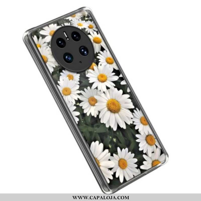 Capa Para Huawei Mate 50 Pro Margaridas