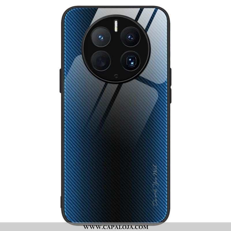 Capa Para Huawei Mate 50 Pro Vidro Temperado De Fibra De Carbono