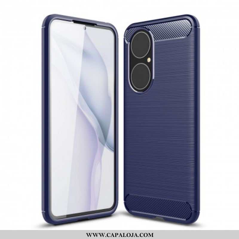 Capa Para Huawei P50 Fibra De Carbono Escovada