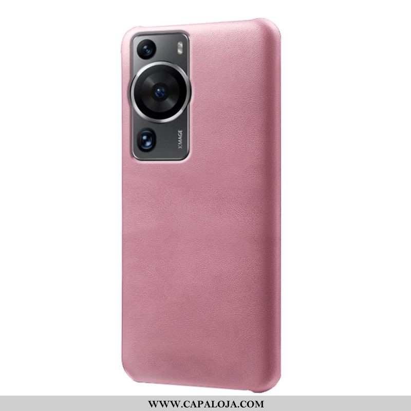 Capa Para Huawei P60 Pro Efeito Couro