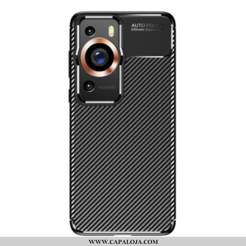 Capa Para Huawei P60 Pro Fibra De Carbono Flexível