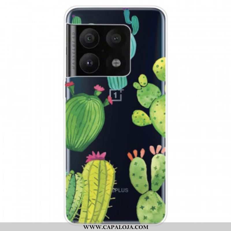 Capa Para OnePlus 10 Pro 5G Cactos Aquarela