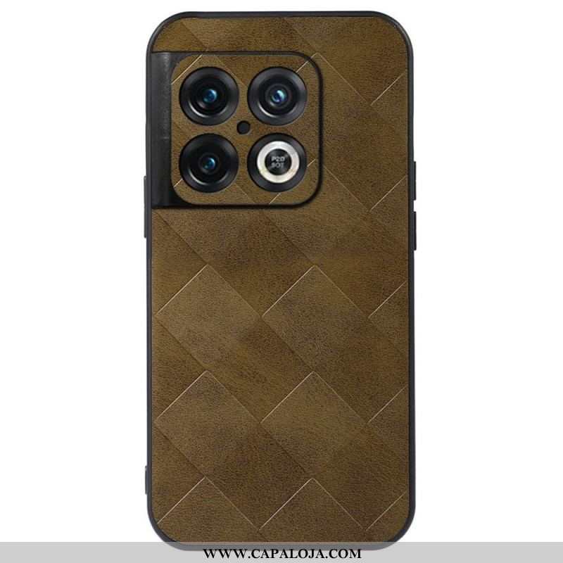 Capa Para OnePlus 10 Pro 5G Design Tecido De Couro Falso