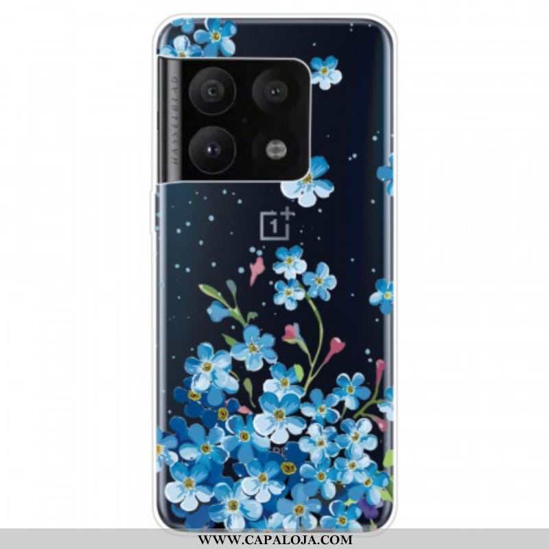 Capa Para OnePlus 10 Pro 5G Flores Azuis