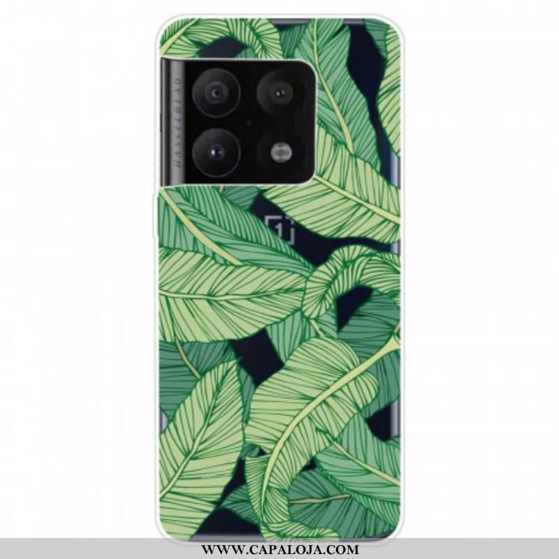 Capa Para OnePlus 10 Pro 5G Folhas De Gráficos Transparentes