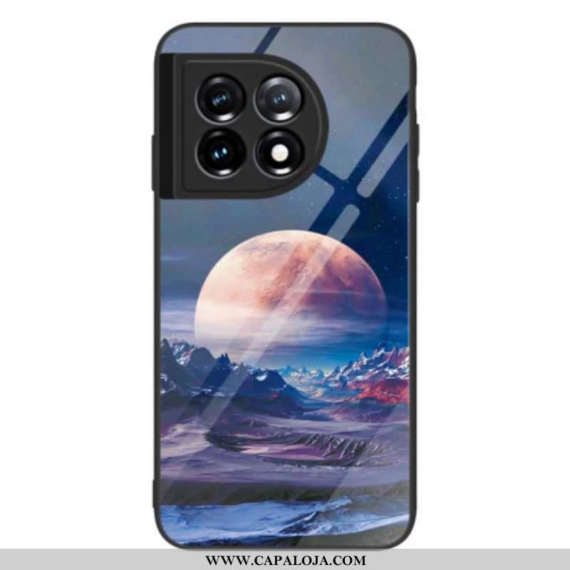 Capa Para OnePlus 11 5G Vidro Temperado Da Lua Espacial