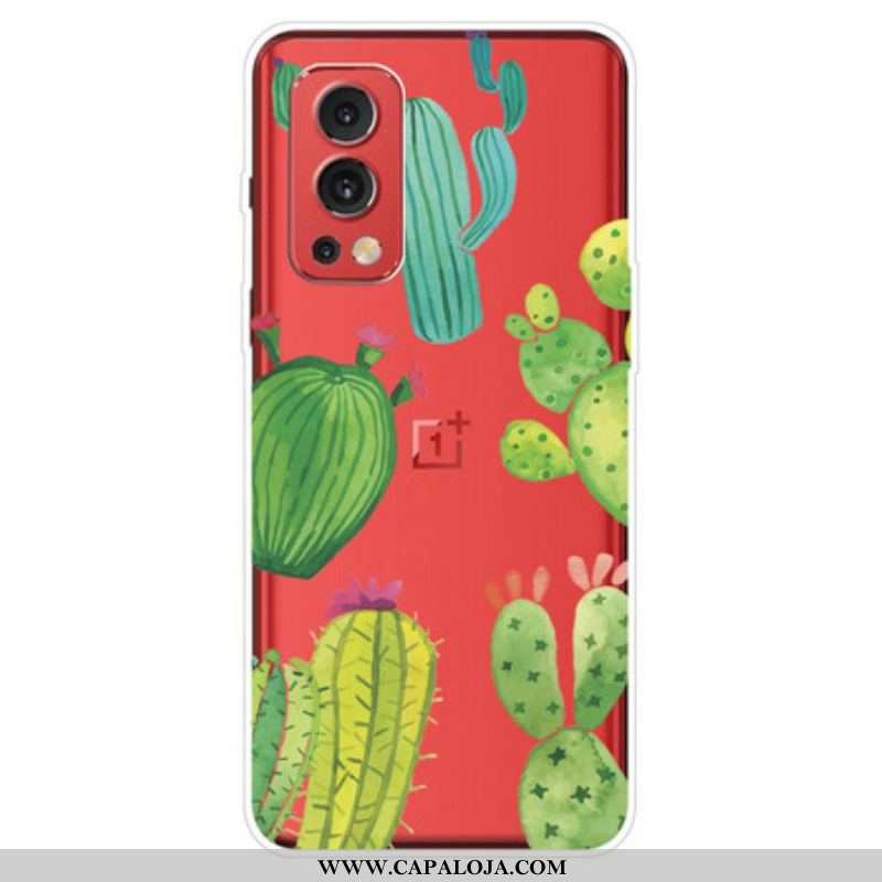 Capa Para OnePlus Nord 2 5G Cactos Aquarela