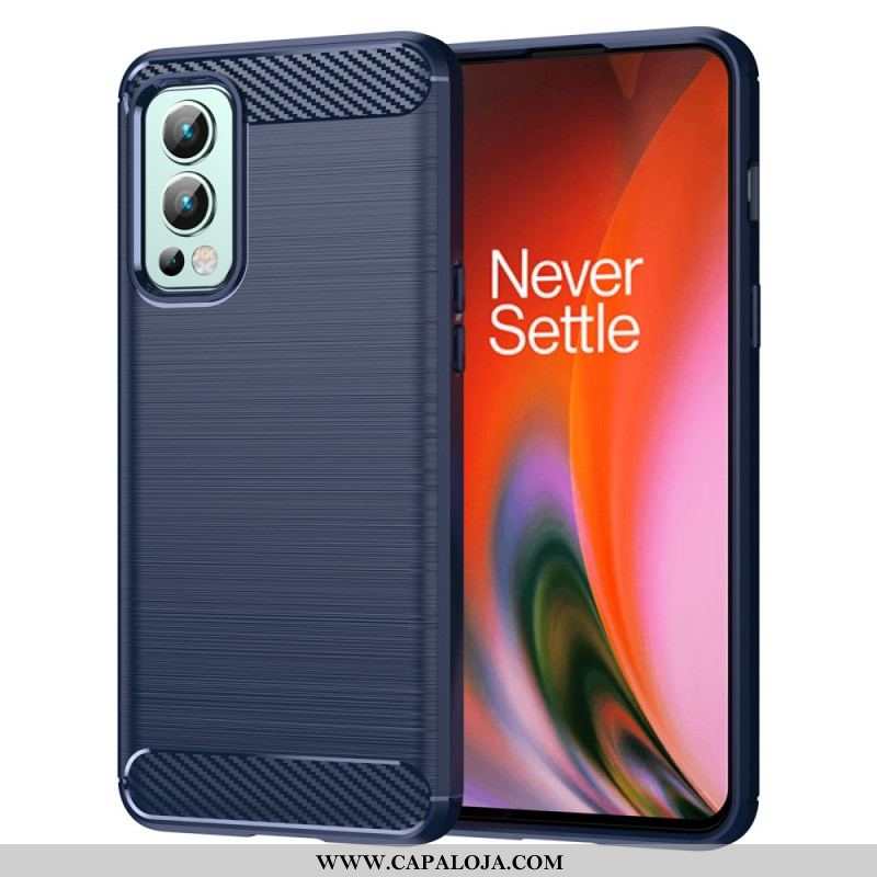 Capa Para OnePlus Nord 2 5G Fibra De Carbono Escovada