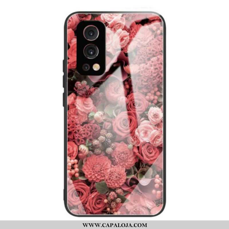 Capa Para OnePlus Nord 2 5G Rose Flowers Vidro Temperado