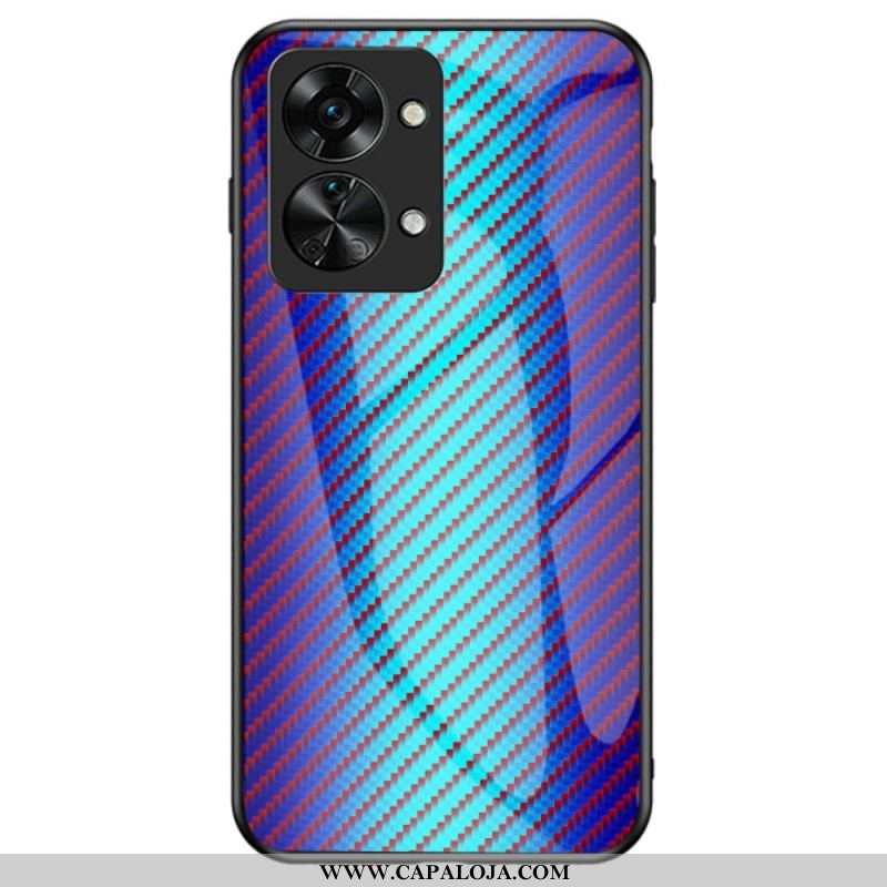 Capa Para OnePlus Nord 2T 5G Vidro Temperado De Fibra De Carbono