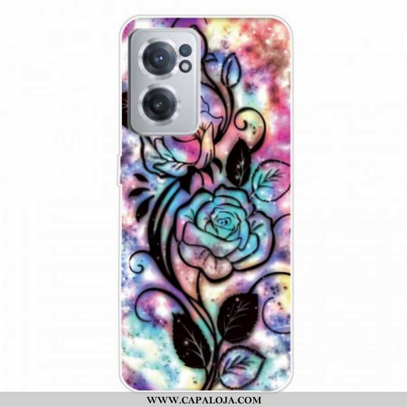 Capa Para OnePlus Nord CE 2 5G Flores Psicodélicas