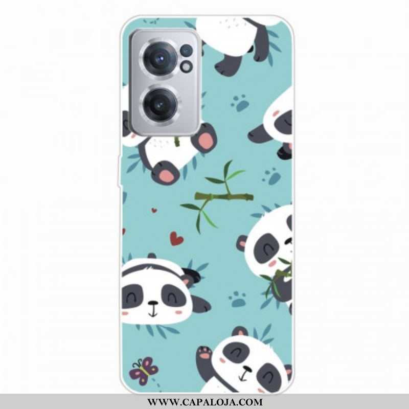 Capa Para OnePlus Nord CE 2 5G Pandas Cochilando