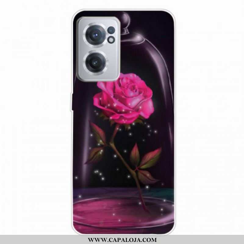 Capa Para OnePlus Nord CE 2 5G Rosa Sob O Vidro