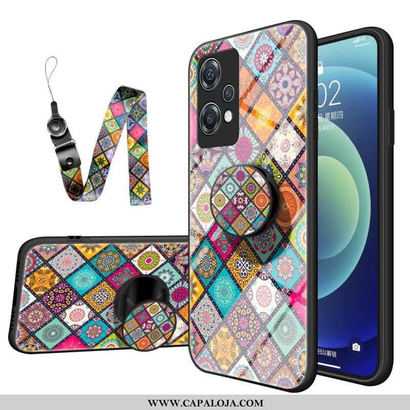 Capa Para OnePlus Nord CE 2 Lite 5G Suporte Magnético Patchwork