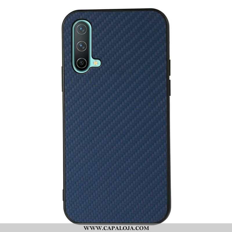 Capa Para OnePlus Nord CE 5G Cor De Fibra De Carbono