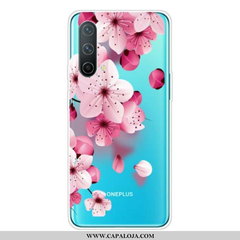 Capa Para OnePlus Nord CE 5G Pequenas Flores Cor De Rosa