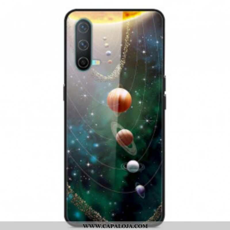 Capa Para OnePlus Nord CE 5G Vidro Temperado Do Planeta Do Sistema Solar