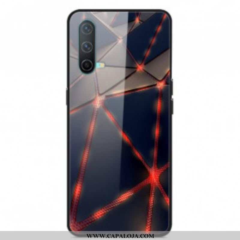 Capa Para OnePlus Nord CE 5G Vidro Temperado Raio Vermelho