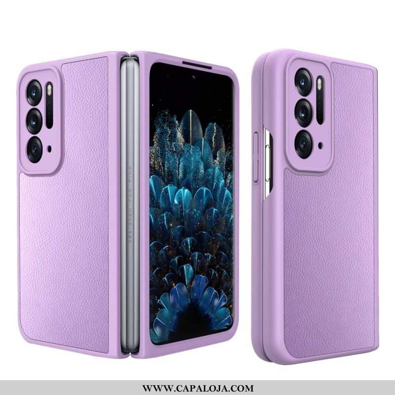 Capa Para Oppo Find N Estilo De Couro Lichia Com Protetor De Tela