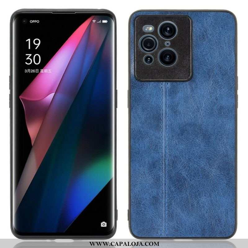 Capa Para Oppo Find X3 Pro Efeito Couro Couture