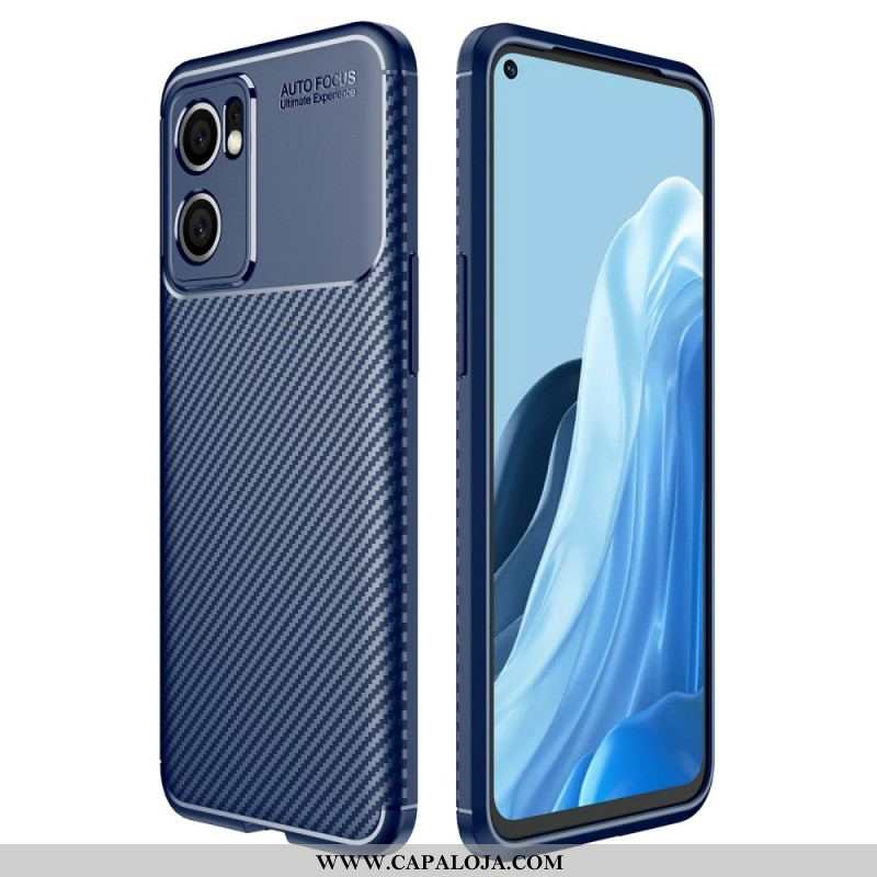 Capa Para Oppo Find X5 Lite Fibra De Carbono Escovada