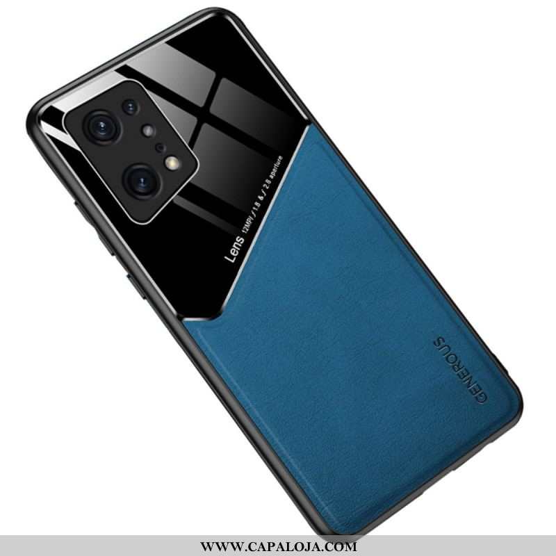 Capa Para Oppo Find X5 Pro Couro Falso Premium