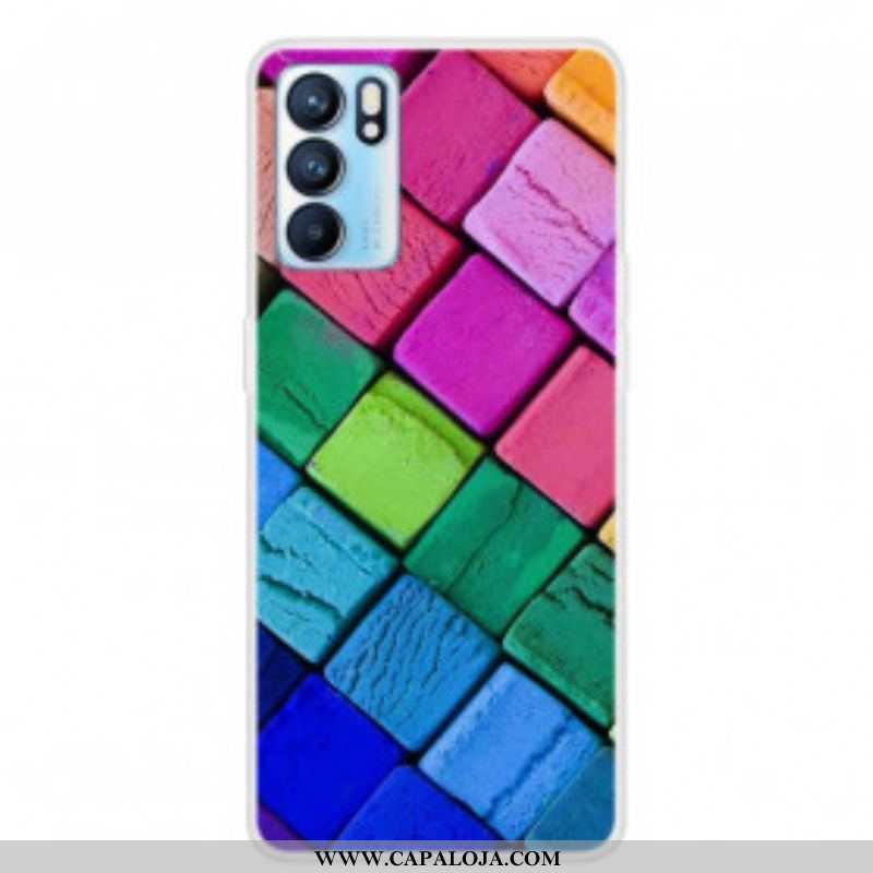 Capa Para Oppo Reno 6 5G Cubos Coloridos