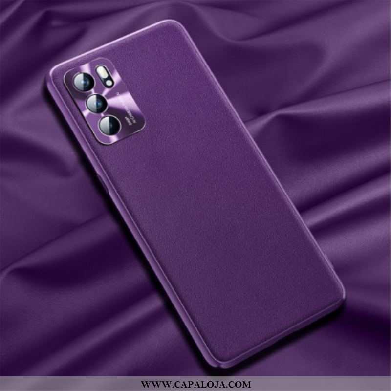 Capa Para Oppo Reno 6 5G Efeito Couro Prestígio