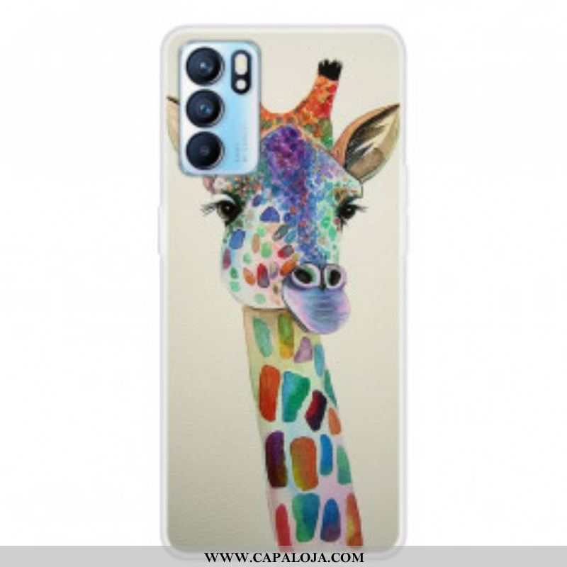 Capa Para Oppo Reno 6 5G Girafa Colorida