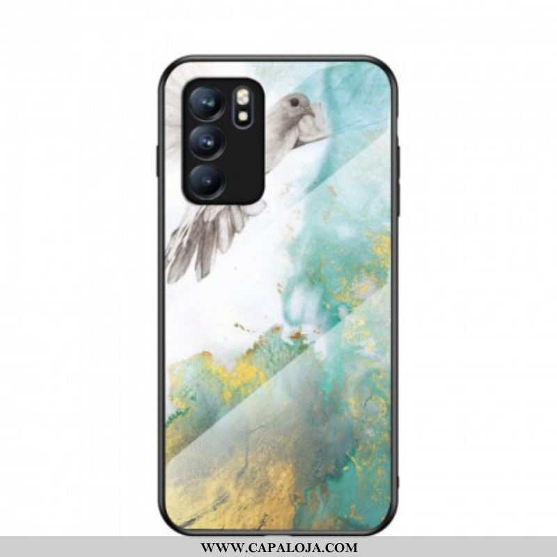 Capa Para Oppo Reno 6 5G Vidro Temperado De Cores Premium