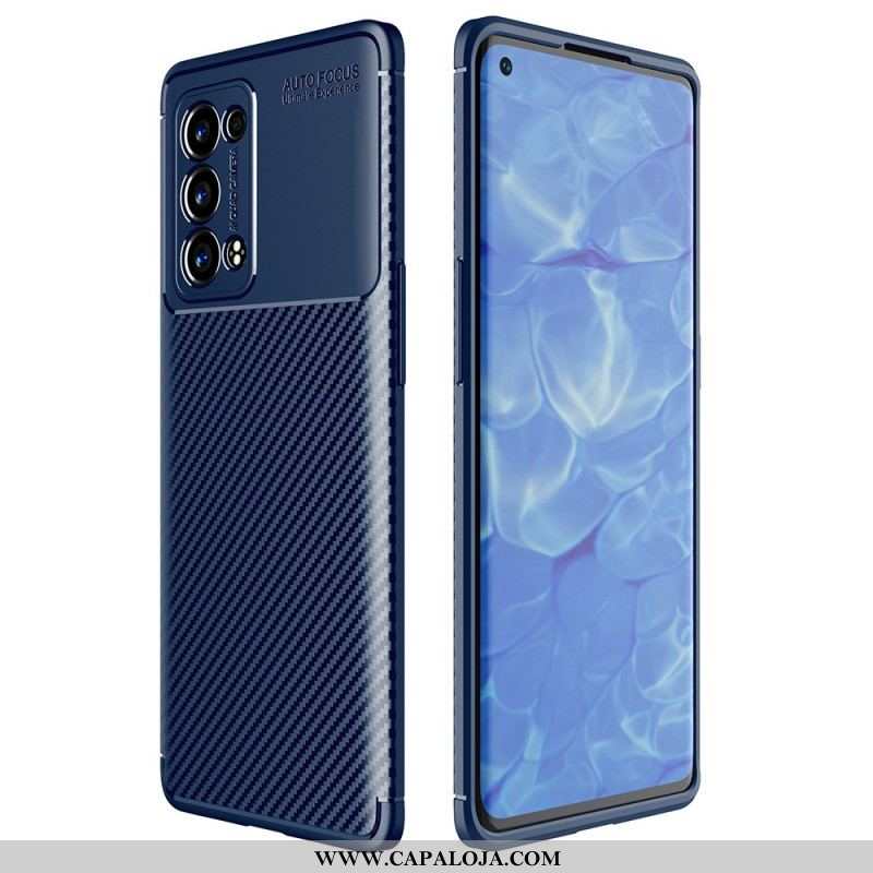 Capa Para Oppo Reno 6 Pro 5G Mangueira De Fibra De Carbono