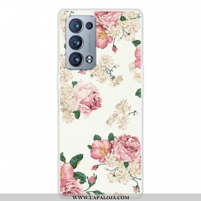 Capa Para Oppo Reno 6 Pro 5G Rosas Retrô