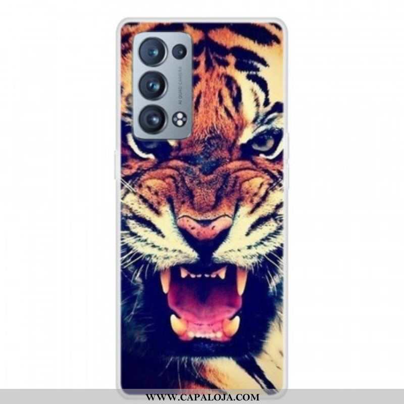 Capa Para Oppo Reno 6 Pro 5G Tigre Frontal