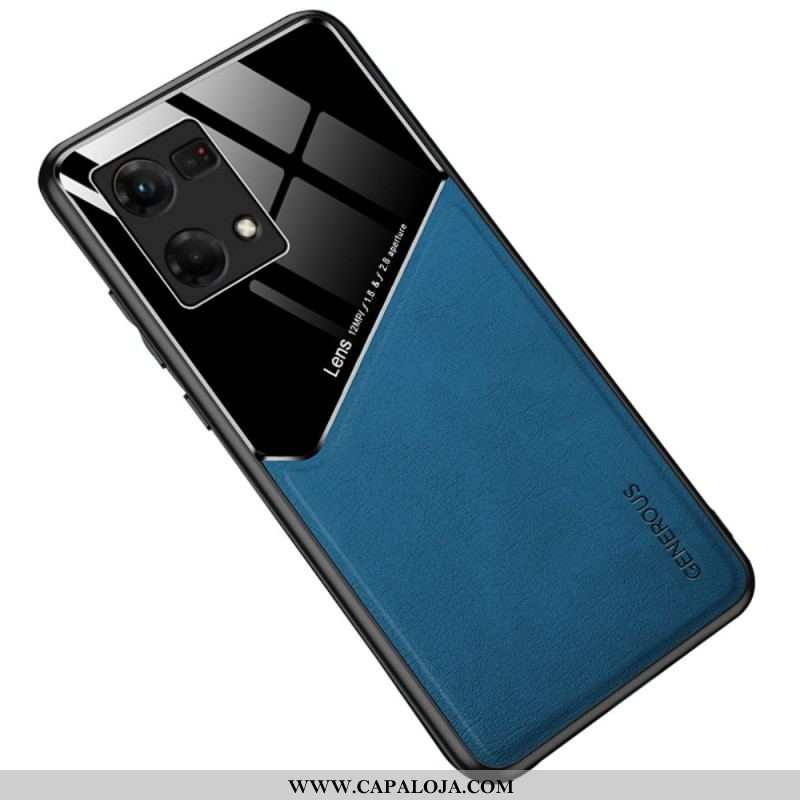 Capa Para Oppo Reno 7 Couro Falso Premium