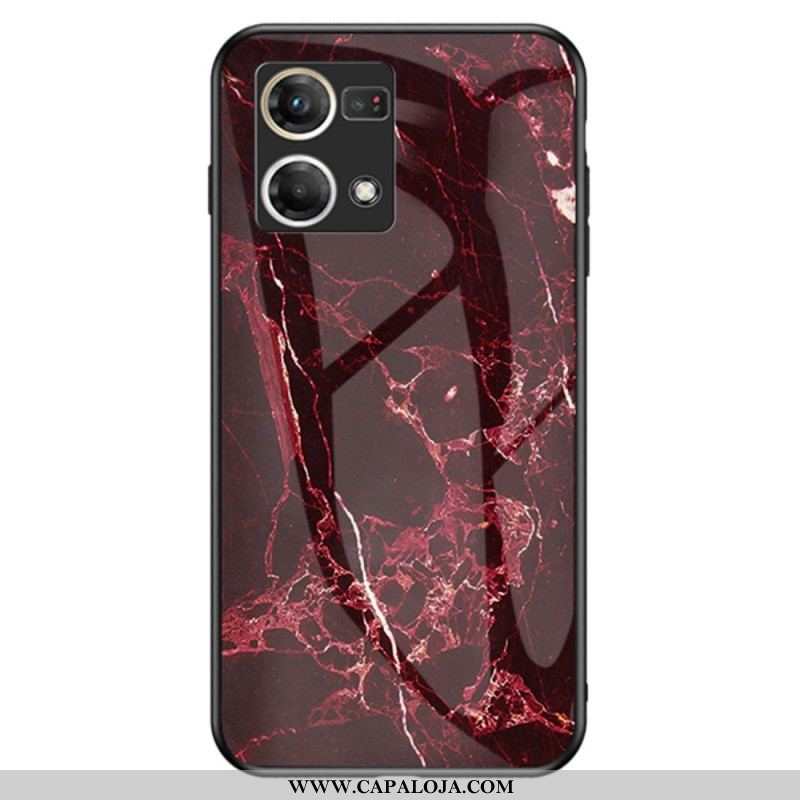 Capa Para Oppo Reno 7 Vidro Temperado De Mármore