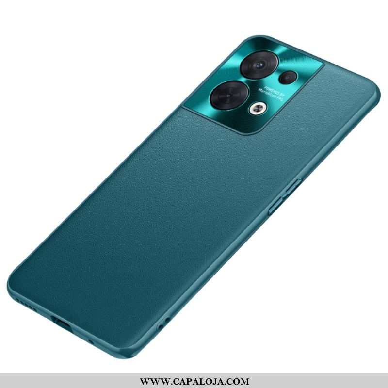 Capa Para Oppo Reno 8 Couro Falso Premium